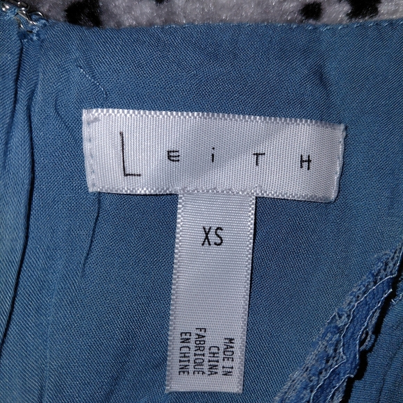 Leith Beautiful Light Blue Lace Trim Maxi Dress - Size XS - EUC - Picture 11 of 15